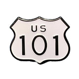 Highway 101 Pin - Oregon Washington California Lapel Cast Metal Enamel Rubber Backing 7/8"