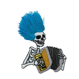 Skeleton Band Applique Patch Set - Music Instruments Musicians Concert (4-Pack, Iron on)