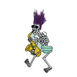 Skeleton Band Applique Patch Set - Music Instruments Musicians Concert (4-Pack, Iron on)