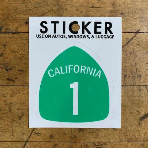 California Highway 1 Sticker - CA Coastal Hwy One Vinyl Decal with UV Protection 2-5/8"