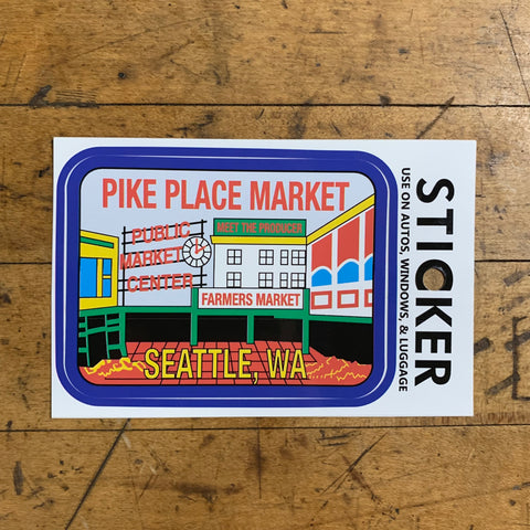 Pike Place Sticker - Seattle Washington Vinyl Decal UV Protection for Car Boat RV 3.5"