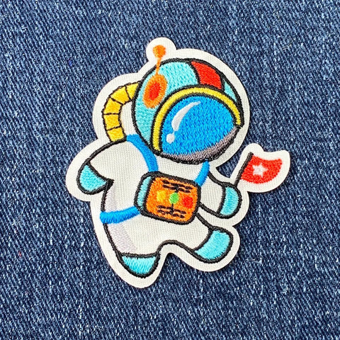 Astronaut Applique Patch - Embroidered Outer Space Badge 2.25" (Iron On)