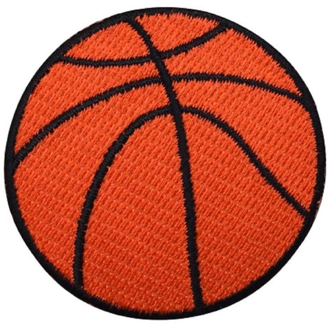 Basketball Applique Patch - Sports Ball Player Badge 2.25" (Iron or Sew On)