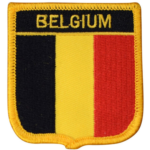 Belgium Patch - Western Europe, Brussels, Antwerp, Ghent 2.75" (Iron on)