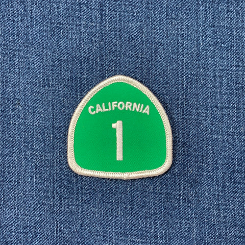 California Highway 1 Patch - CA Hwy One Sign Embroidered Badge 2.5" (Iron Or Sew On)