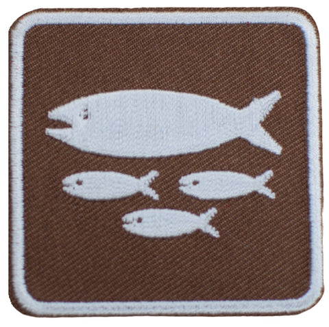 Fish Hatchery Patch - Wildlife Conservation Fishery Recreational Sign Embroidered Badge 2" (Iron Or Sew On)