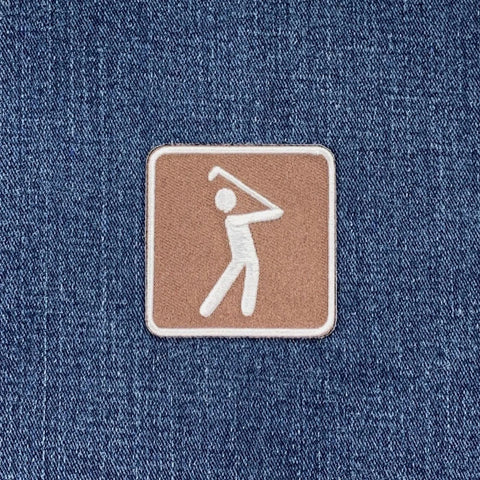 Golf Patch - Embroidered Public Course Sign Badge 2" (Iron On)