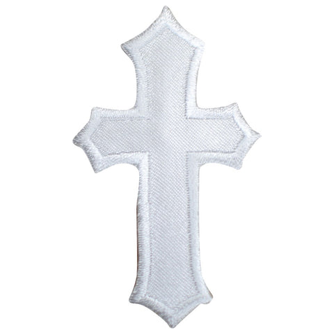 Medium White Cross Applique Patch - Religious Jesus Christian 2.5" (Iron on)