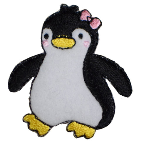 Girl Penguin Applique Patch - Water Bird Animal Zookeeper Badge 1.75" (Iron on)