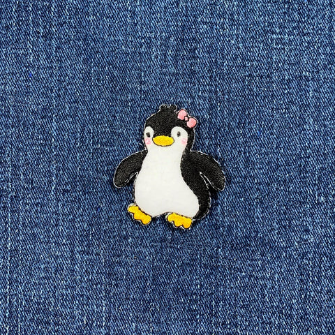 Penguin Applique Patch - Embroidered Water Bird Animal Badge 1.75" (Iron On)