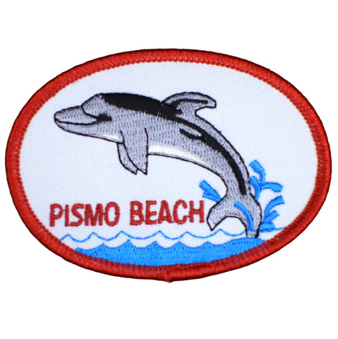 Pismo Beach Patch - California Central Coast Dolphin SLO Badge 3.5" (Iron on)