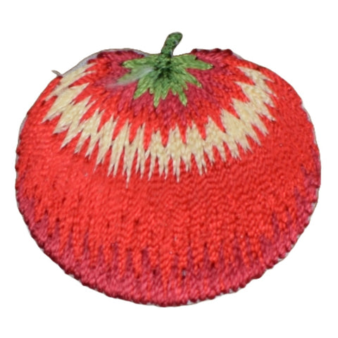 Tomato Applique Patch - Food Fruit Cook Chef Embroidered Badge 1-1/8" (Iron Or Sew On)