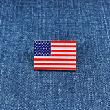 American Flag Pin - USA United States Cast Metal Enamel Rubber Backing 1.25"
