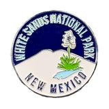 White Sands National Park Pin - New Mexico Cast Metal Enamel Rubber Backing 1.25"