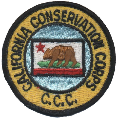 Vintage California Conservation Corps Patch - C.C.C. Resource Agency 3" (Sew on) - Patch Parlor