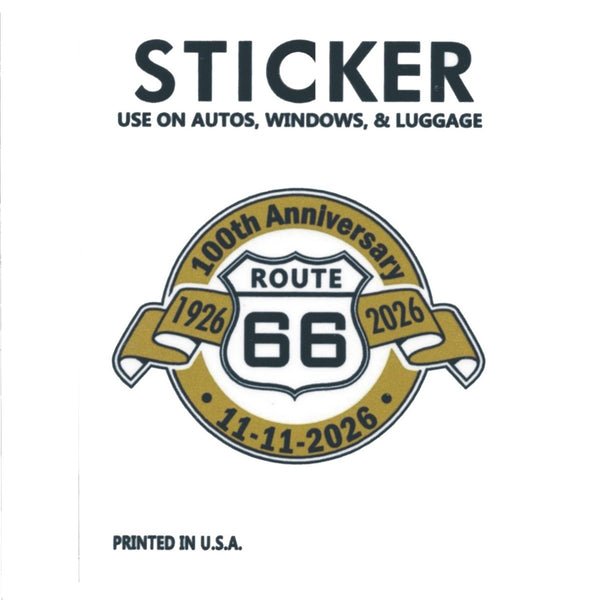 prangende Gør alt med min kraft bevægelse 100th Anniversary Route 66 Sticker - Fade Resistant UV Protectant Deca –  Patch Parlor