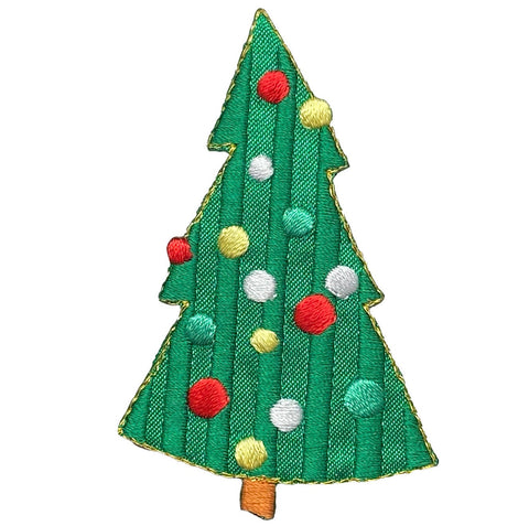 Christmas Tree Applique Patch - Holidays, Ornaments Badge 2.75" (Iron on) - Patch Parlor