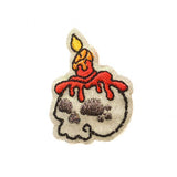 Halloween Applique Patch Set - Boo Ghost Potion Skull Candle (4-Pack, Iron on)
