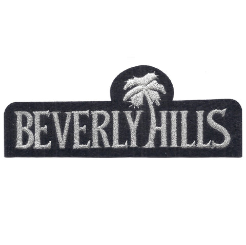 Beverly Hills Applique Patch - California Badge, Palm Tree 5.25" (Iron on) - Patch Parlor