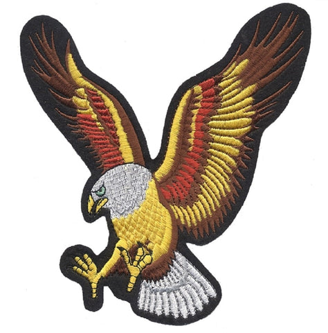 15 Inch Eagle Applique Patch -  USA Biker Clubs, Motorcycle Jacket Badge 15" (Iron on) - Patch Parlor