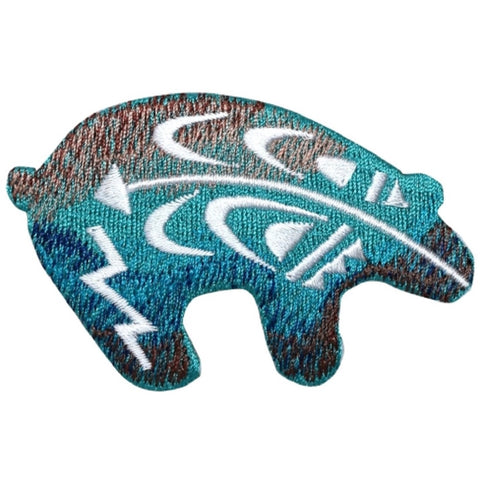Southwestern Bear Applique Patch - SW Animal Badge 3" (Iron on) - Patch Parlor