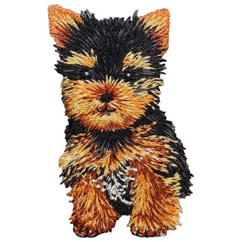 Yorkie Applique Patch - Yorkshire Terrier, Teacup, Dog, Puppy Badge 2" (Iron on) - Patch Parlor