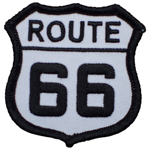 Route 66 Patch - Rt. 66 Biker Motorcycle Jacket Badge 2.5" (Iron on) - Patch Parlor