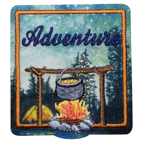 Adventure Patch - Camping, Hiking, Nature Badge 2.25" (Iron on) - Patch Parlor