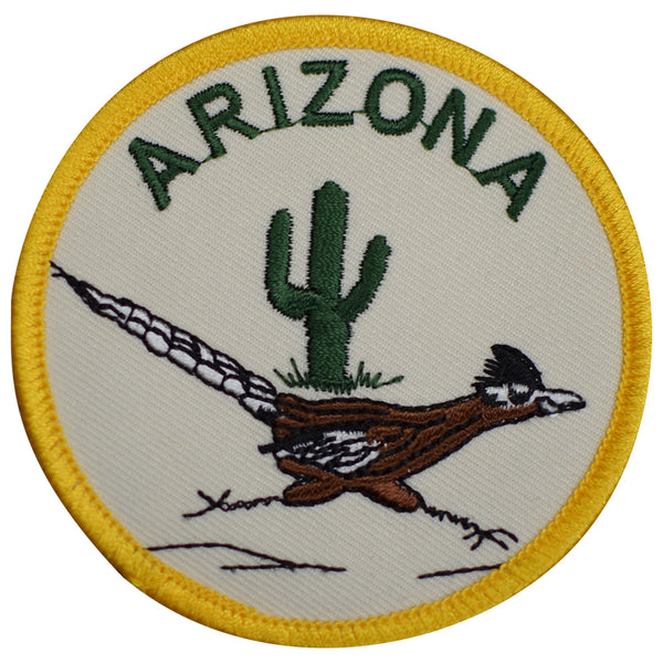 Arizona Patch - Embroidered Desert Roadrunner & Cactus Badge 3