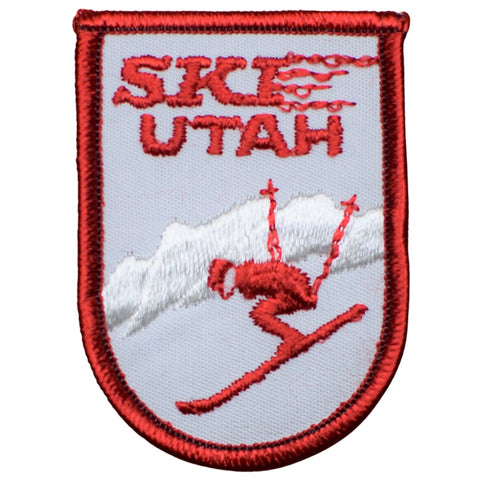 Vintage Ski Utah Patch - Utah, Snow, Snowboard, Ski, UT Badge 2-5/8" (Sew on) - Patch Parlor
