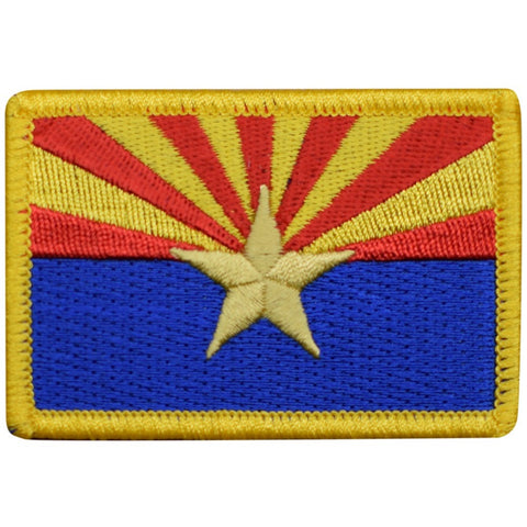 Arizona Flag Patch - AZ Badge, Copper Star 3" (Iron on) - Patch Parlor