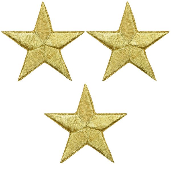 Star Applique Patch - Gold 2.25 (3-Pack, Iron on) – Patch Parlor