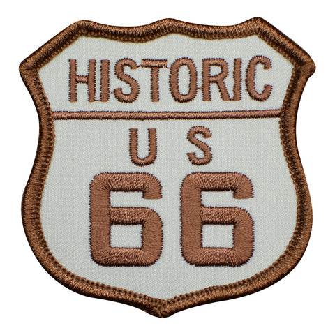 Historic Route 66 Patch -  Texas New Mexico Arizona Illinois Oklahoma Missouri Kansas California 2.5" (Iron on) - Patch Parlor