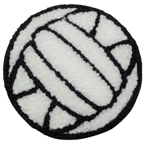 Chenille Volleyball Applique Patch - Sports Ball, Athletic Badge 2.25" (Iron on) - Patch Parlor