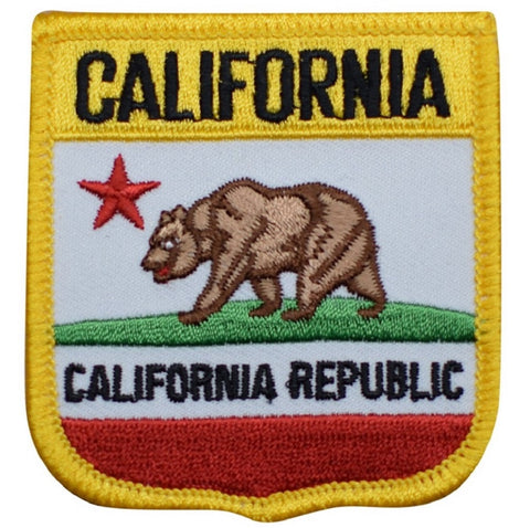 California Patch - Grizzly Bear, CA Republic Badge 2.75" (Iron on) - Patch Parlor
