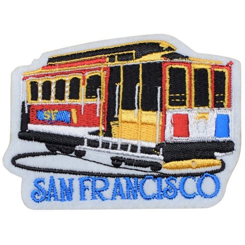 San Francisco Applique Patch - Cable Car, California, SF Badge 3-3/8" (Iron on) - Patch Parlor