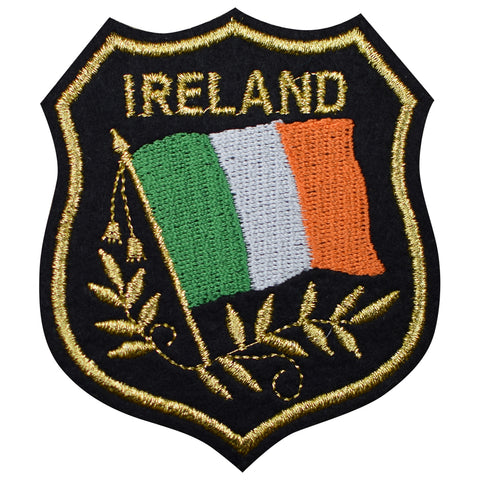 Ireland Patch - Belfast, Dublin, United Kingdom, Mylar, Flag 3.25" (Iron on) - Patch Parlor