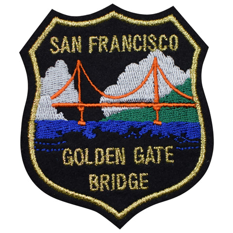San Francisco Patch - Golden Gate Bridge, California Badge 3.25" (Iron on) - Patch Parlor