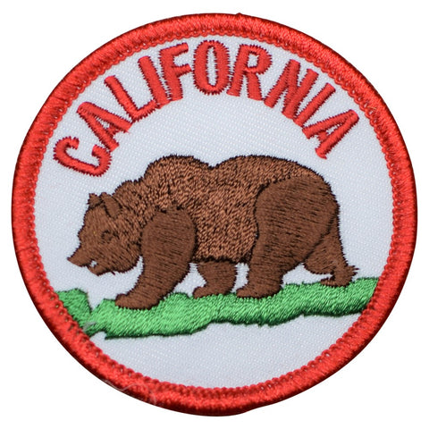 California Patch - Grizzly Bear, CA Badge 2.5" (Iron on) - Patch Parlor