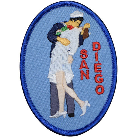 San Diego Patch - US Navy Sailor, Nurse, California Military Badge 3.5" (Iron on) - Patch Parlor