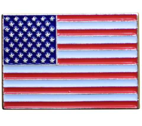 American Flag Pin - USA Red, White, and Blue, Made of Metal, Rubber Backing - Patch Parlor