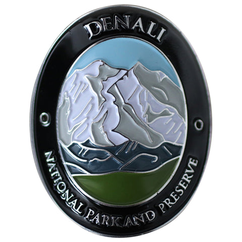 Denali Walking Stick Medallion - Alaska National Park & Preserve Hiking Collectors Badge