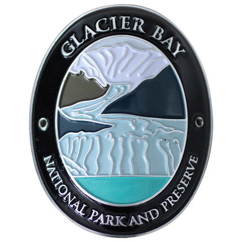 Glacier Bay Walking Stick Medallion - Alaska National Park & Preserve Hiking Collectors Badge