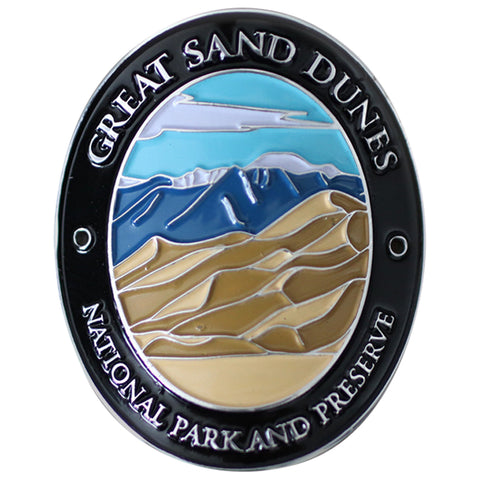 Great Sand Dunes Walking Stick Medallion - National Park & Preserve Colorado Hiking Collectors Badge