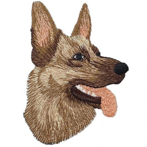 German Shepherd Applique Patch - Puppy Dog, Guard Dog Badge 3-3/8" (Iron on) - Patch Parlor