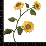 Sunflower Applique Patch - Flowers, Blooms, Farming Badge 6.5" (Iron on) - Patch Parlor