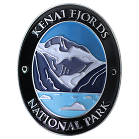 Kenai Fjords National Park Walking Stick Medallion - Alaska Hiking Collectors Badge