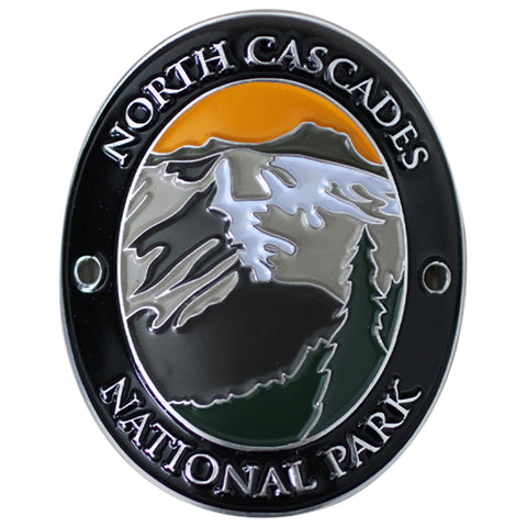 North Cascades National Park Walking Stick Medallion - Washington Hiking Collectors Badge