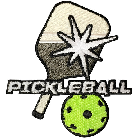 Pickle Ball Applique Patch - Pickleball Sports Badge 3" (Iron on) - Patch Parlor