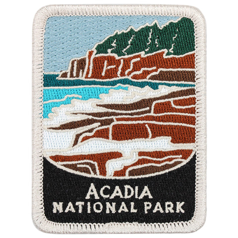 Acadia National Park Patch - Daisies, Maine, Official Traveler Series 3" (Iron on)